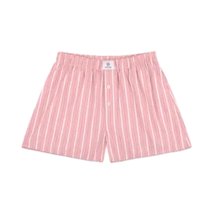 Parke Frill Boxer Shorts Light Pink Stripe