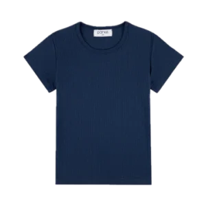 Parke Pointelle Tee Blue/White